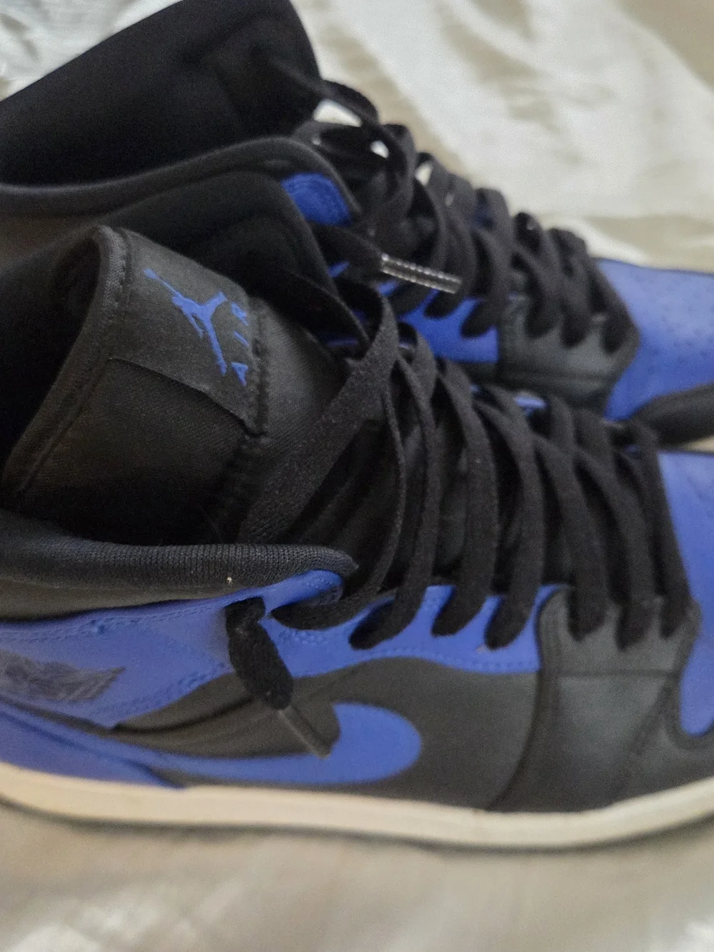 Jordan Air High-Top Sneakers - Black / Royal Blue